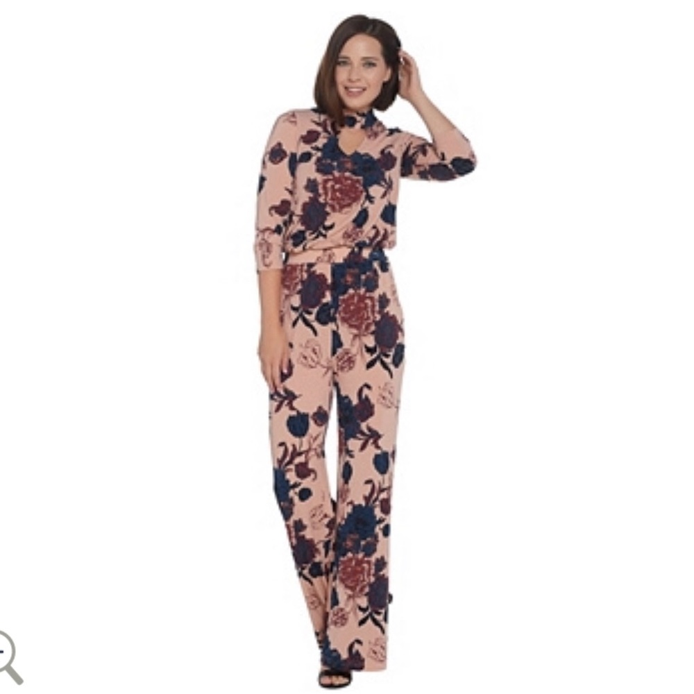G.I.L.I Regular Jetsetter Mock Neck Jumpsuit Blush